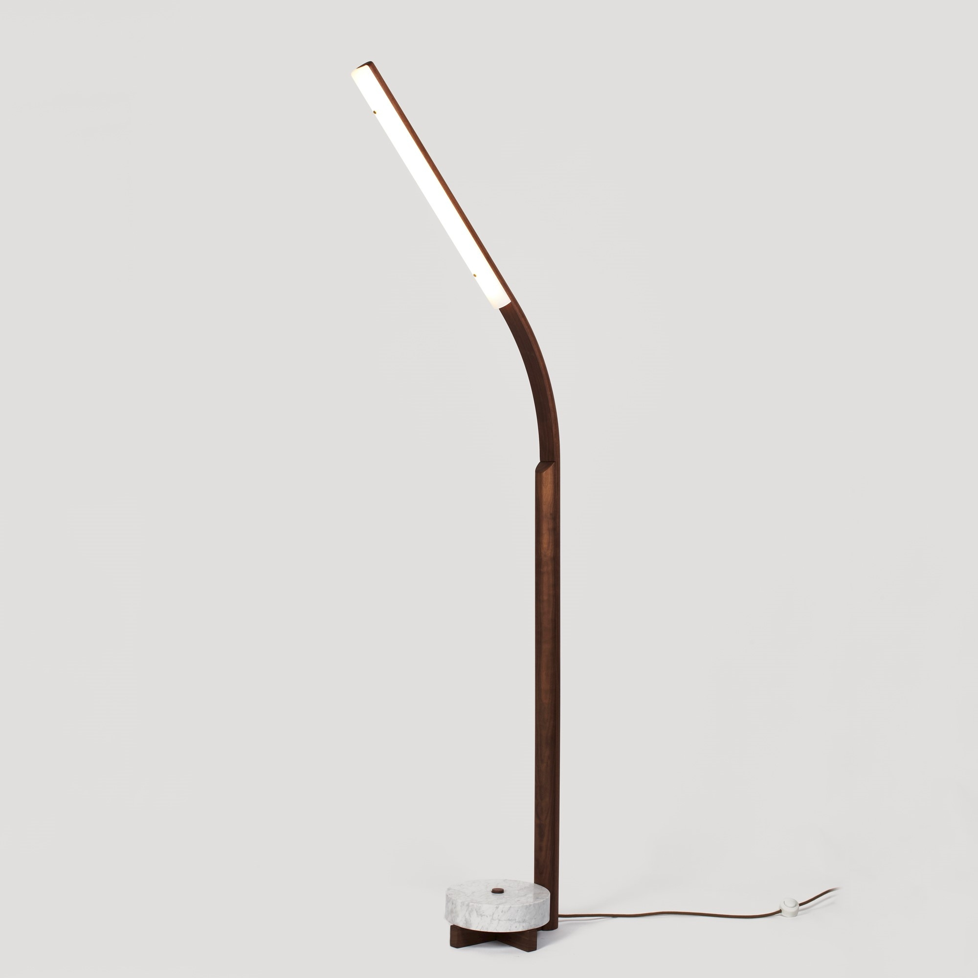 Counterweight Floor Lamp In Walnut Led 120v in dimensions 2000 X 2000