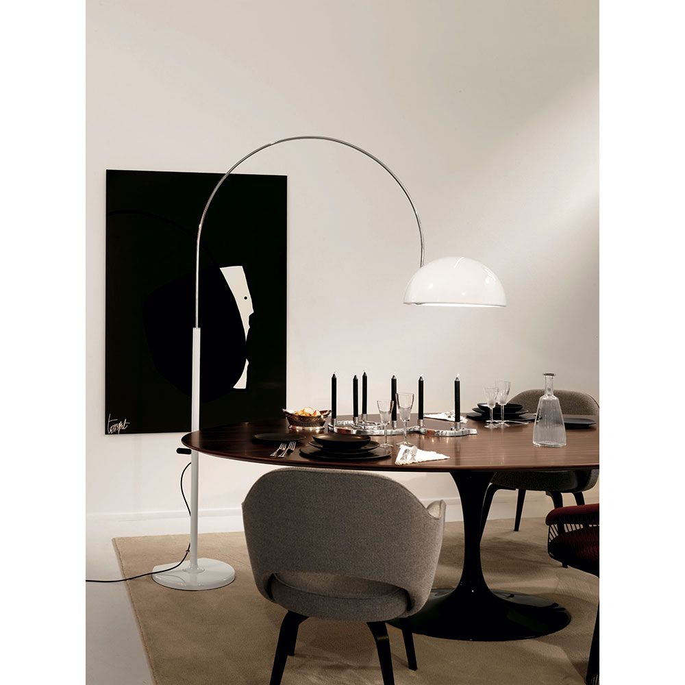 Coupe Arched Floor Lamp White Oluce In 2019 White inside size 1000 X 1000