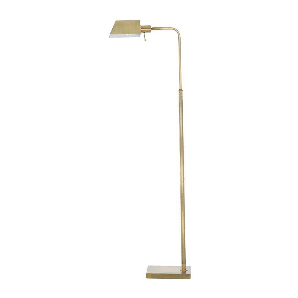 Cresswell 58 In Antique Brass Transitional Pharmacy Floor Lamp With Led Bulb Included for proportions 1000 X 1000