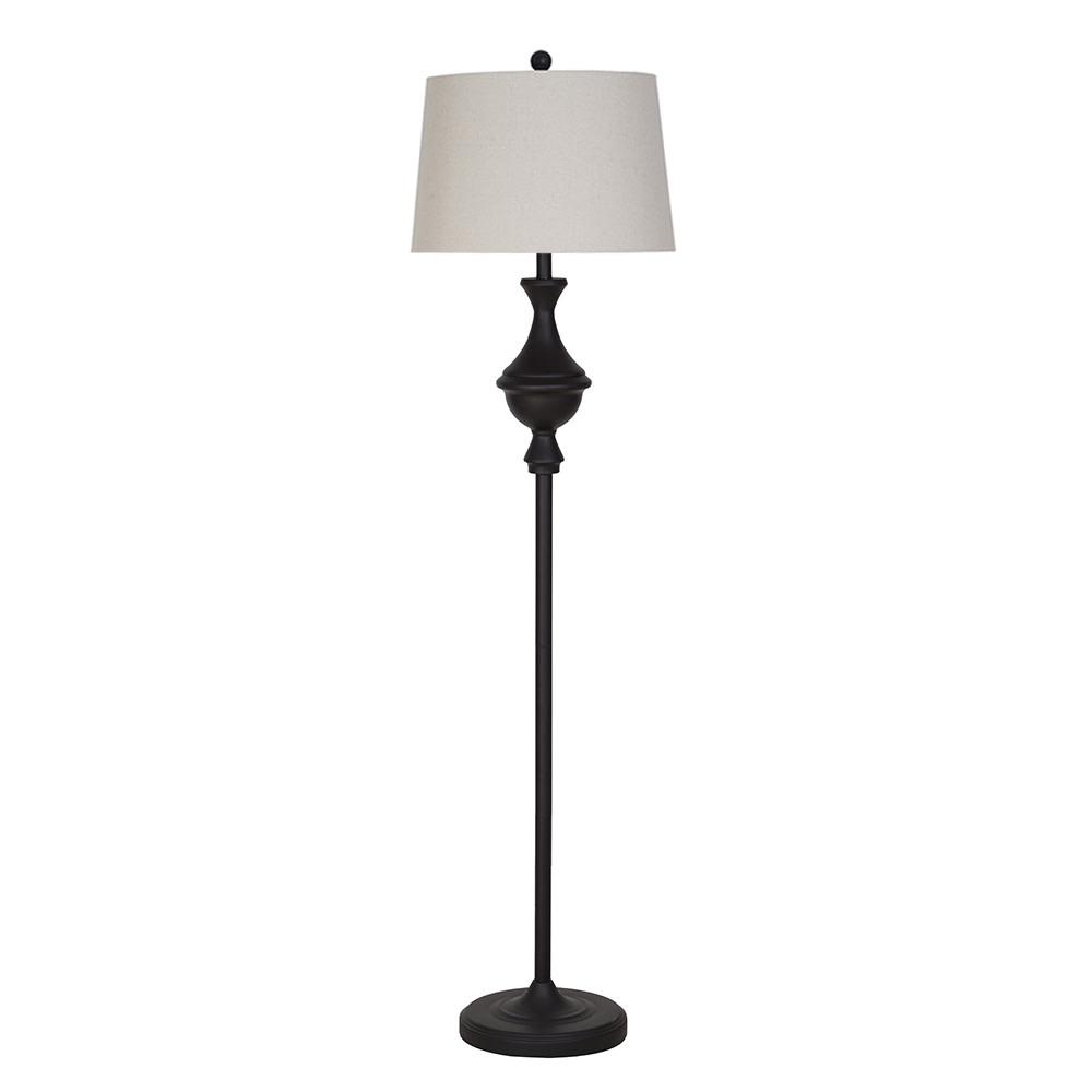 Cresswell 58 In Black Traditional Floor Lamp And Led Bulb intended for dimensions 1000 X 1000