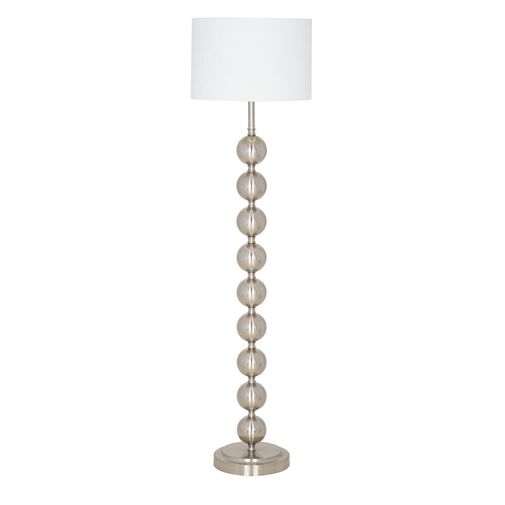 Cresswell 58 In Brushed Nickel Modern Floor Lamp And Led Bulb with regard to proportions 1000 X 1000
