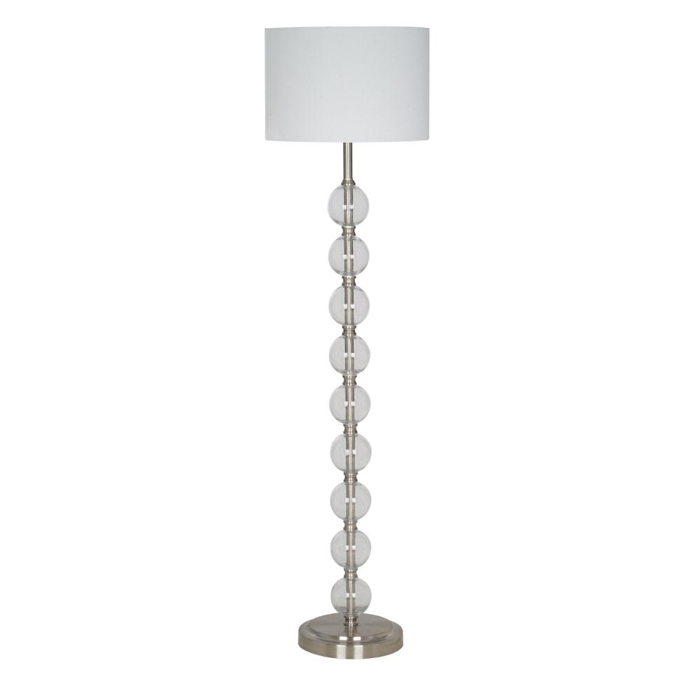 Cresswell 58 In Clear Glass Modern Floor Lamp And Led Bulb pertaining to proportions 1000 X 1000