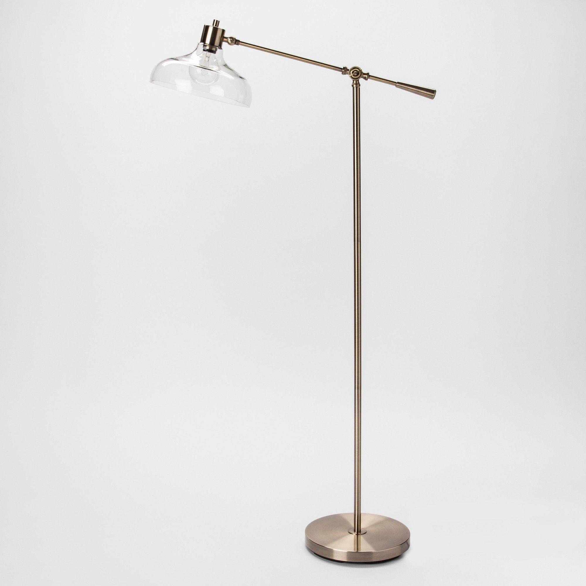 Cros Glass Shade Floor Lamp Brass Includes Energy pertaining to measurements 2000 X 2000