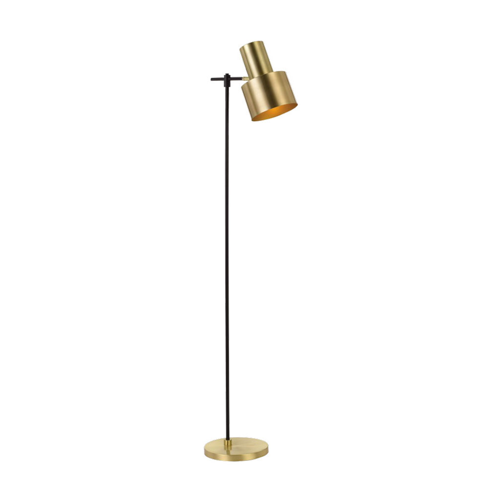Croset 1 Light Floor Lamp Gold Black Croset Fl Gd for sizing 1000 X 1000