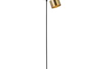 Croset 1 Light Floor Lamp Gold Black Croset Fl Gd inside proportions 1000 X 1000