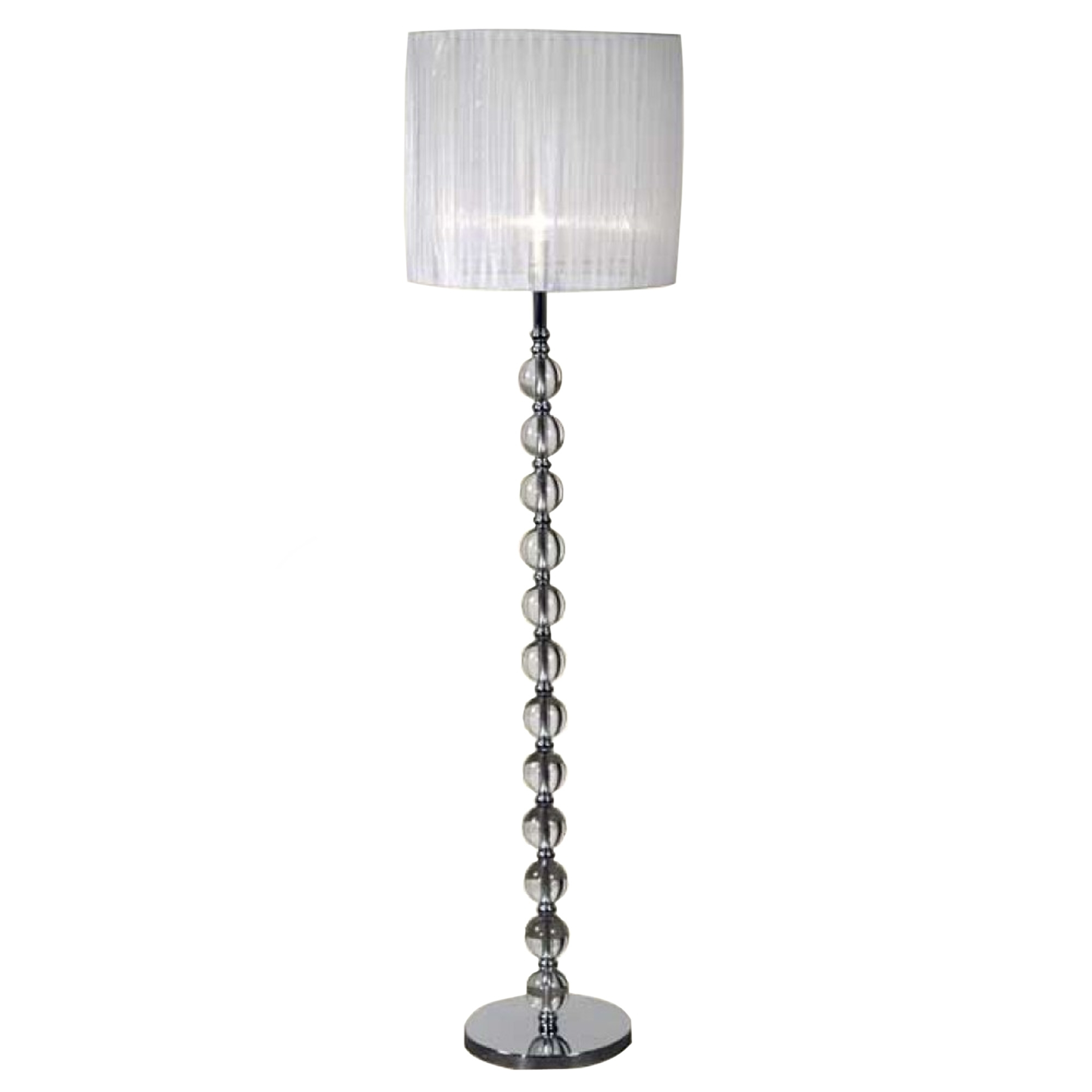 Crystal Ball Floor Standing Lamp With White Shade intended for proportions 2000 X 2000