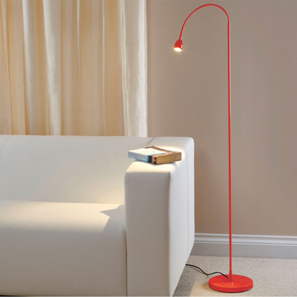 Crystal Clear Led Daylight Floor Lamps Red inside measurements 1000 X 1000