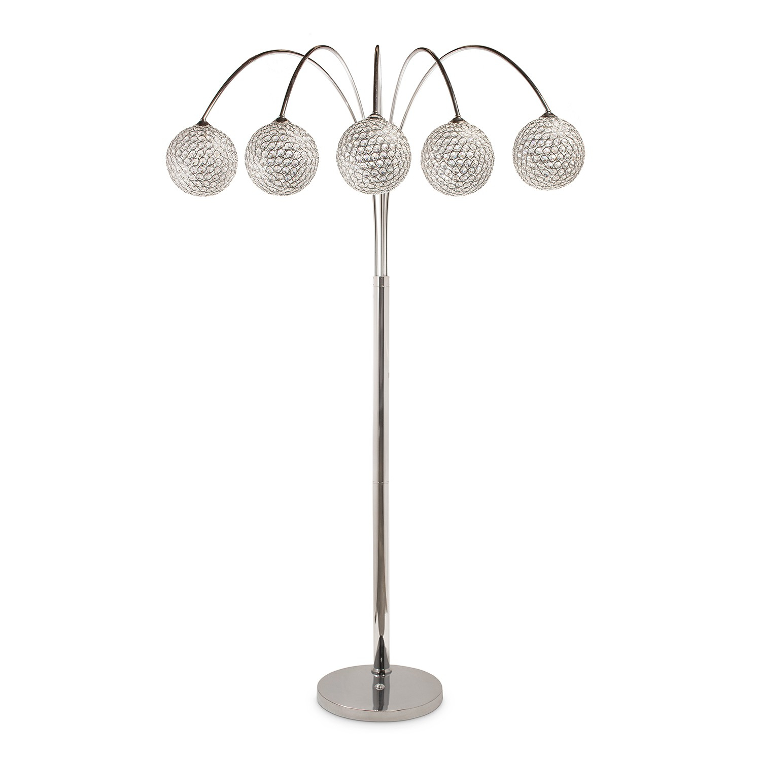 Crystal Domes 5 Pendant Floor Lamp pertaining to measurements 1500 X 1500