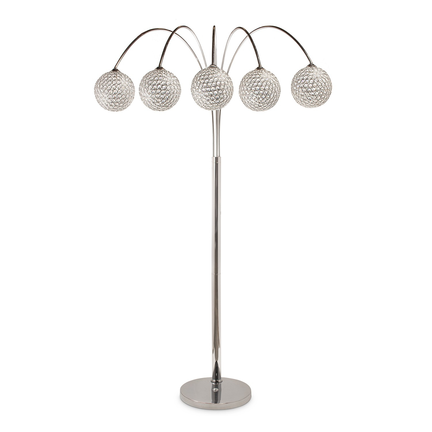 Crystal Domes 5 Pendant Floor Lamp throughout proportions 1500 X 1500