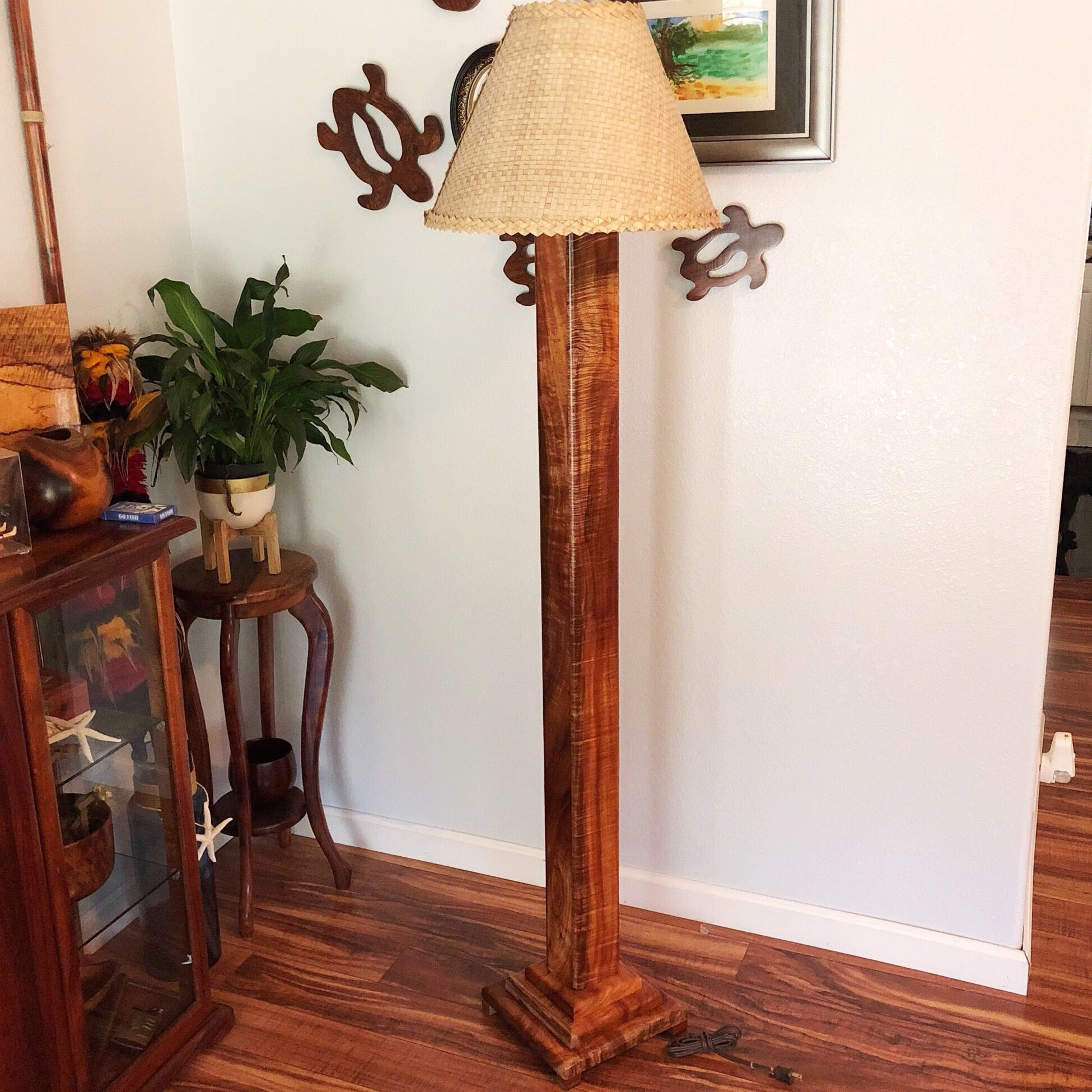 Curly Koa Wood Floor Lamp Custom Woodworking Wood Floor pertaining to size 1950 X 1950