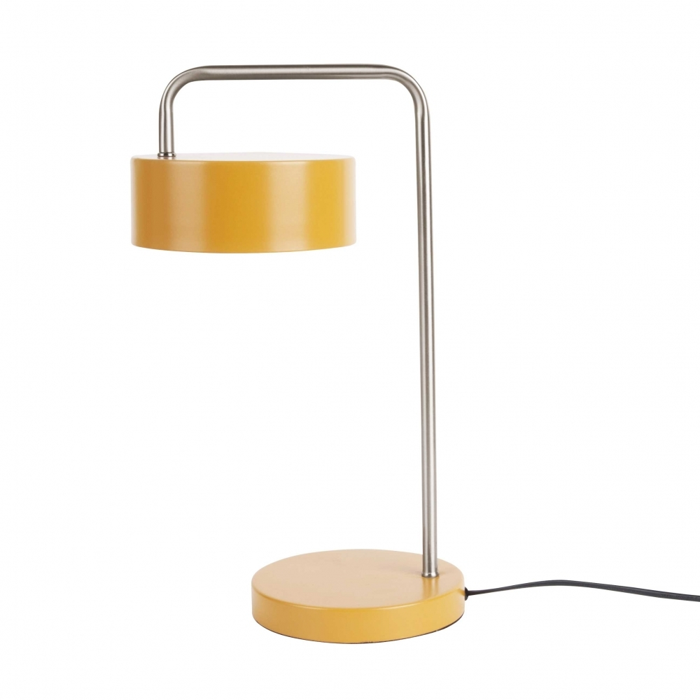 Curve Iron Table Lamp Desk Light Matt Ochre Yellow intended for proportions 1000 X 1000