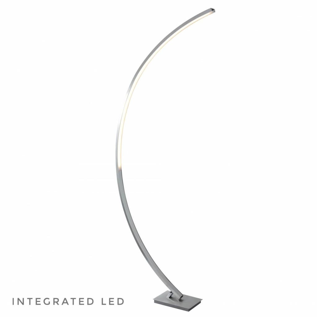 Curve Ultra Modern Led Floor Lamp Satin Silver intended for dimensions 1024 X 1024