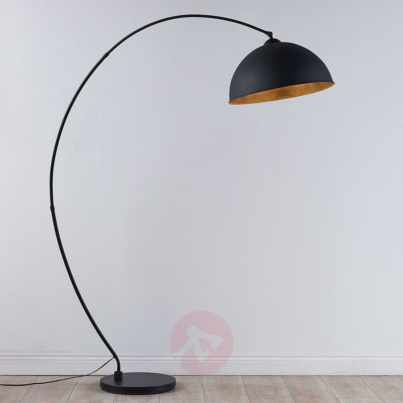 Curved Floor Lamp Jonera Black And Gold in sizing 1600 X 1600