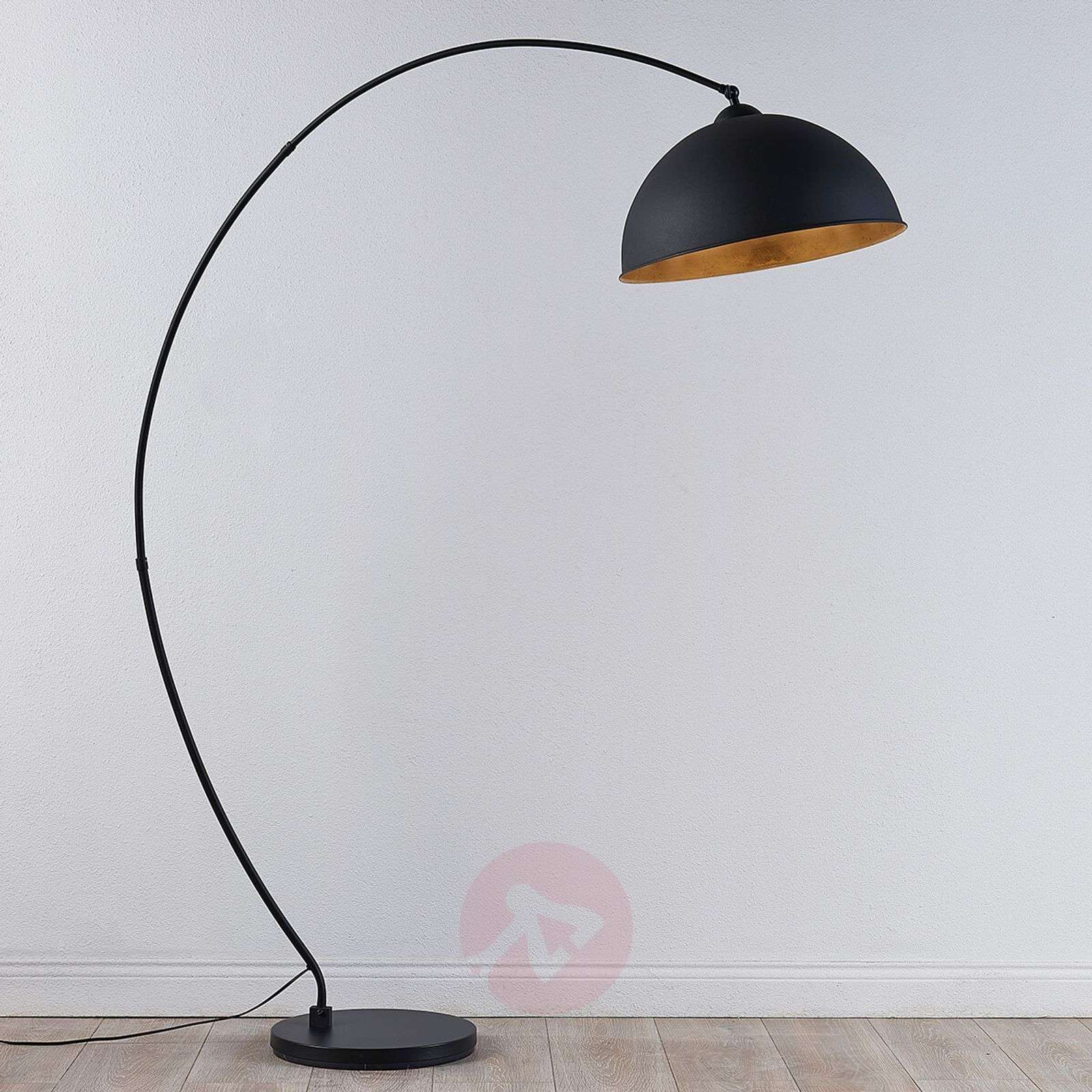 Curved Floor Lamp Jonera Black And Gold inside sizing 1600 X 1600