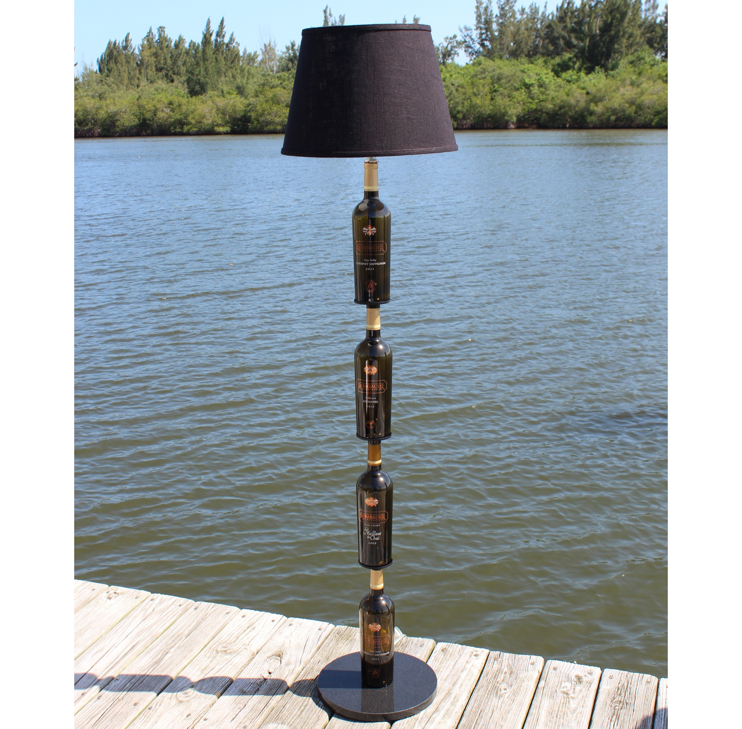 Custom Wine Bottle Floor Lamp throughout measurements 2605 X 2560