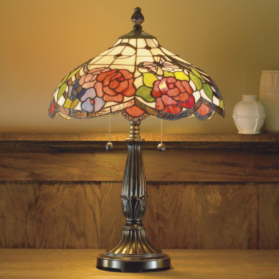 Dale Tiffany Butterfly And Rose Table Lamp Table Lamp intended for measurements 960 X 960