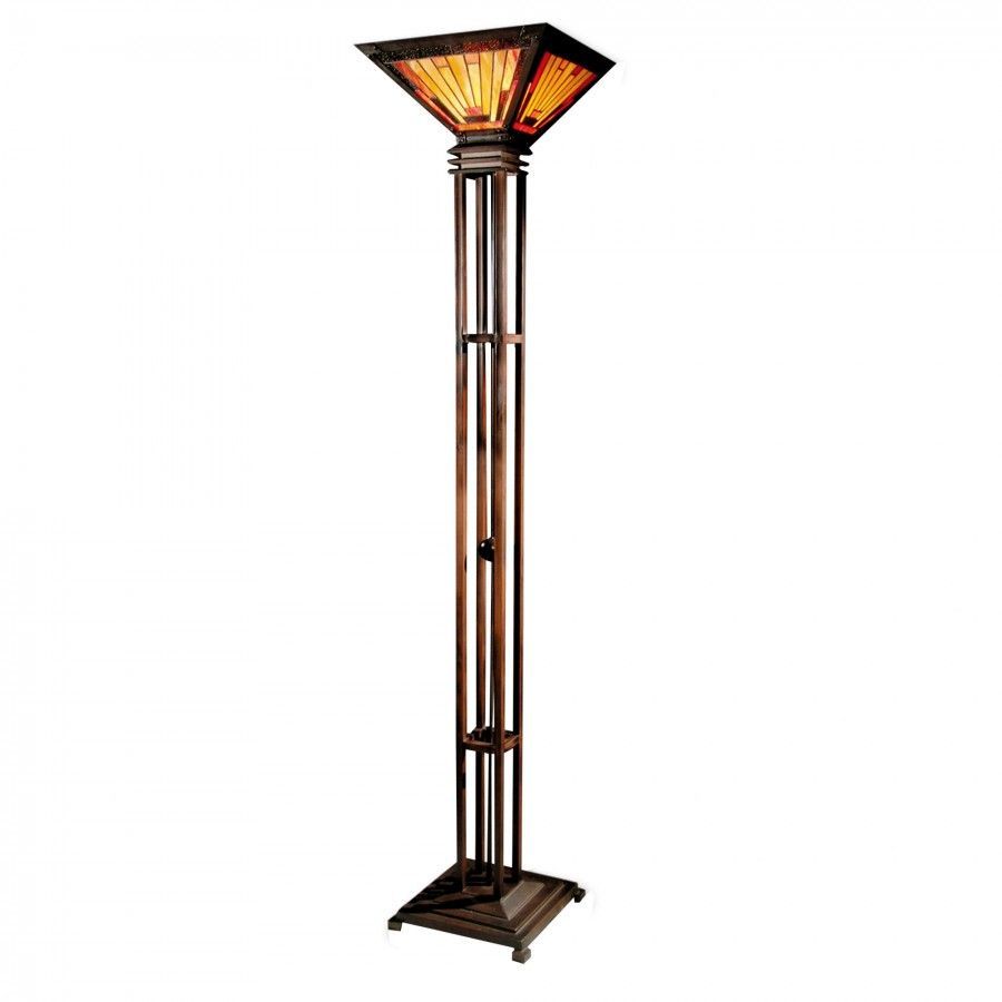 Dale Tiffany Lamps Mission Camelot Torchiere Floor Lamp In with proportions 900 X 900