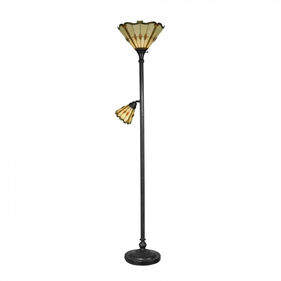 Dale Tiffany Lamps One Light Torchiere With Side Lamp In regarding size 900 X 900