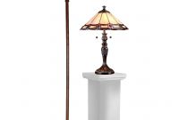 Dale Tiffany Peacock 2 Pc Torchiere Floor Lamp And Table pertaining to proportions 1134 X 1134