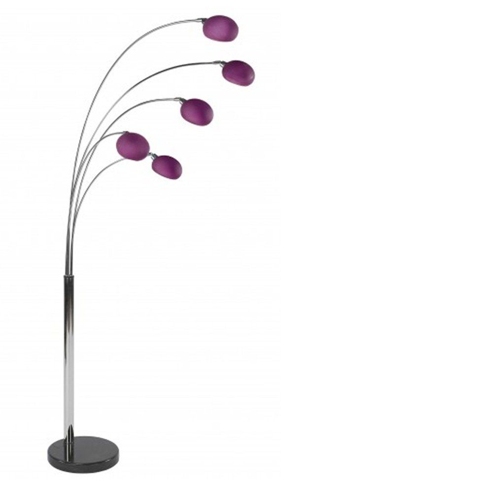 Danalight Lounge 5 Light Floor Lamp Purple Glasswells Ore inside sizing 1000 X 1000