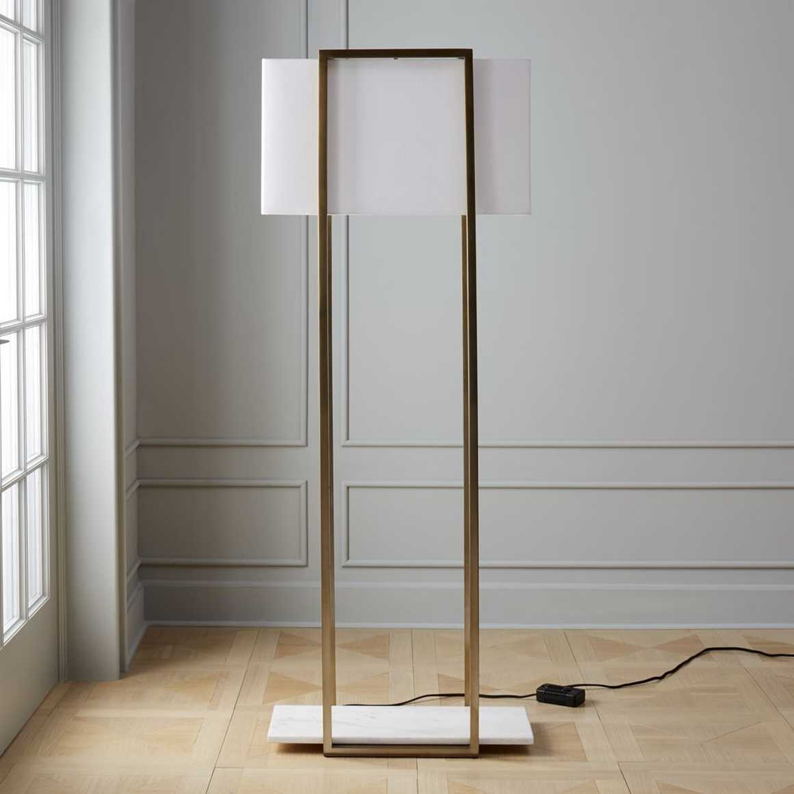 Dauphine Marble Floor Lamp Cb2 Havenly pertaining to sizing 1160 X 1160