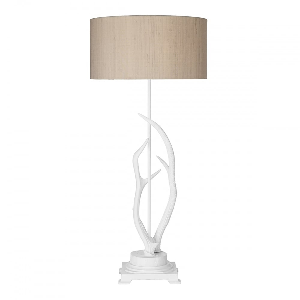 David Hunt Lighting Ant4997 Antler Floor Lamp White With Shade with size 1000 X 1000