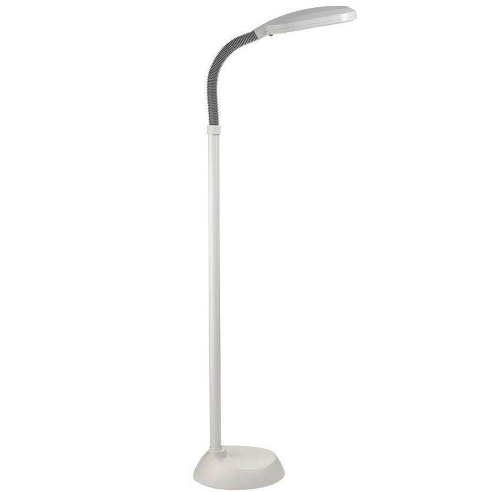 Daylight Naturalight 51 In White Flexible Floor Lamp throughout sizing 1000 X 1000