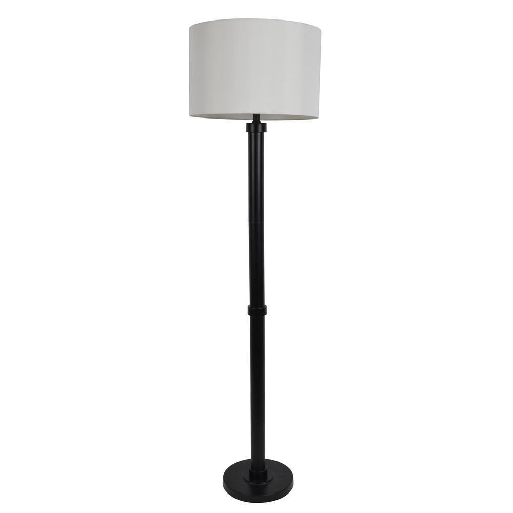 Decor Therapy Blythe 615 In Oil Rubbed Bronze Floor Lamp With Faux Silk Shade in dimensions 1000 X 1000