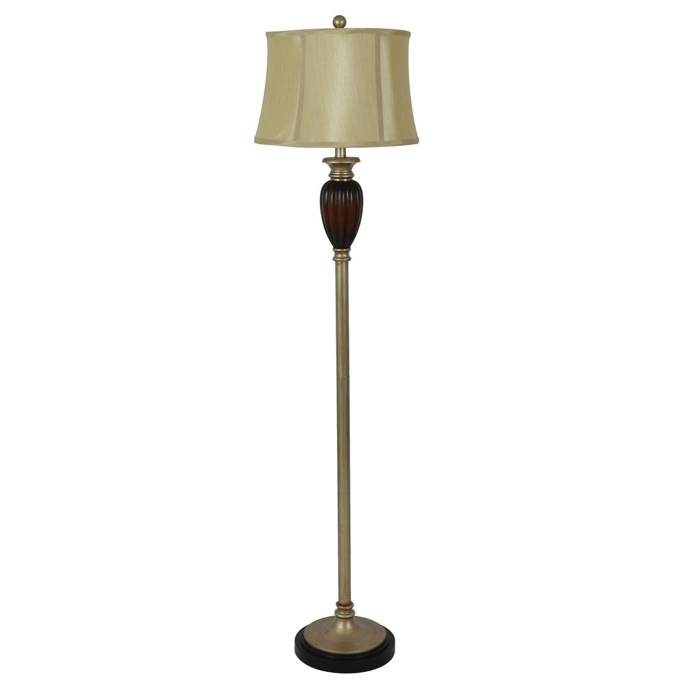 Decor Therapy Fowler 665 In Red And Gold Transitional Floor Lamp With Shade for proportions 1000 X 1000