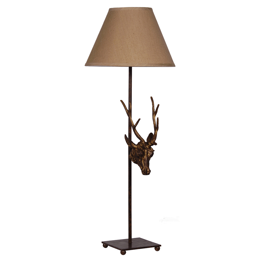 Deer Head Table Lampstag Lamp And Shade Candle And Blue with dimensions 900 X 900