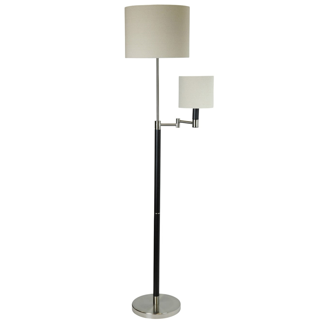 Delacora Sc L710944 Sterling 70 Tall Tree Style Floor Lamp With Hardback Fabric Shade Black Na throughout measurements 1333 X 1333