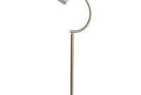 Delacora Sc L714358 Orilia 59 Tall Gooseneck Floor Lamp With Glass Shade Brushed Steel Na inside proportions 2000 X 2000
