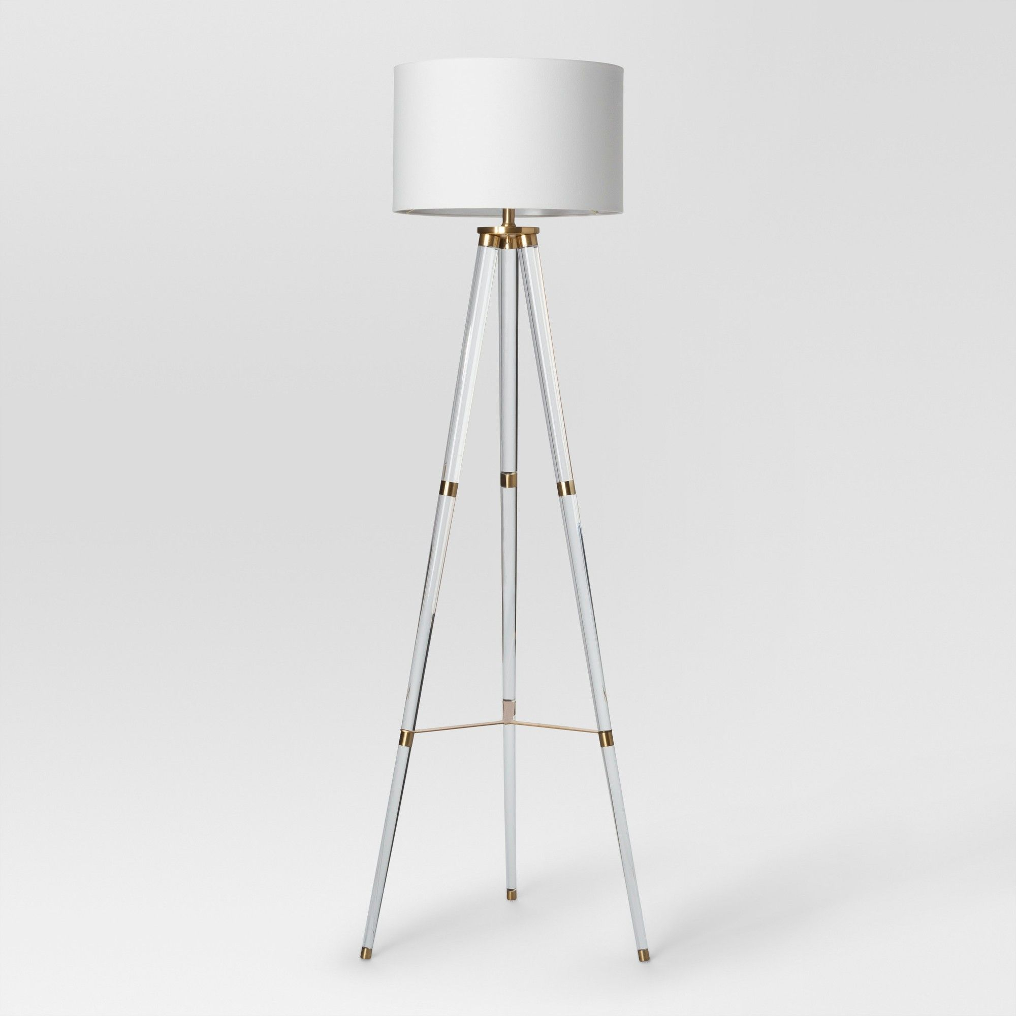 Delavan Tripod Floor Lamp Clear Includes Energy Efficient throughout sizing 2000 X 2000
