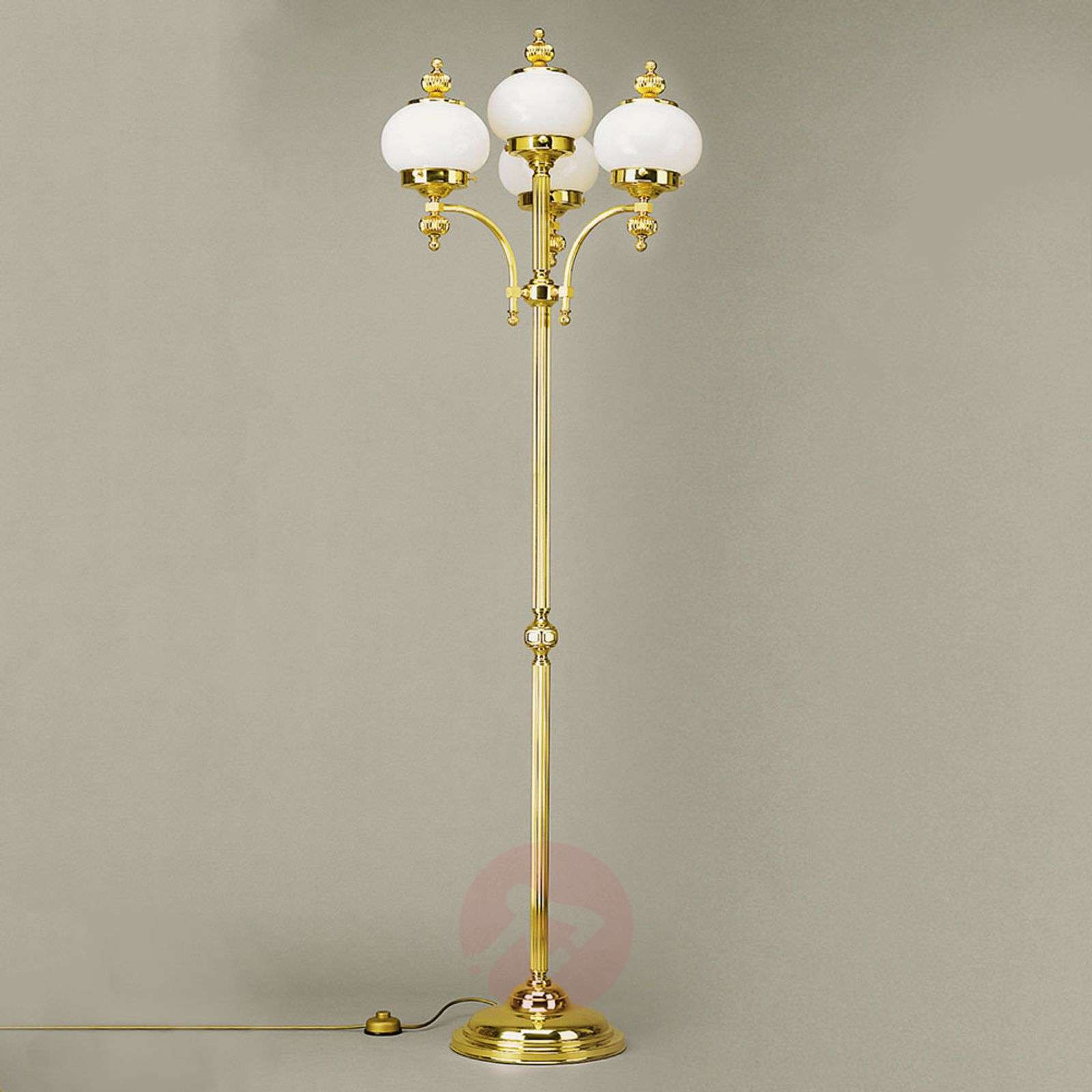 Delia Floor Lamp Four Bulbs Polished Brass for proportions 1600 X 1600