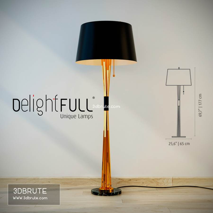 Delightfull Miles Standing Lamp 13 3d Model Download 3dbrute intended for measurements 900 X 900