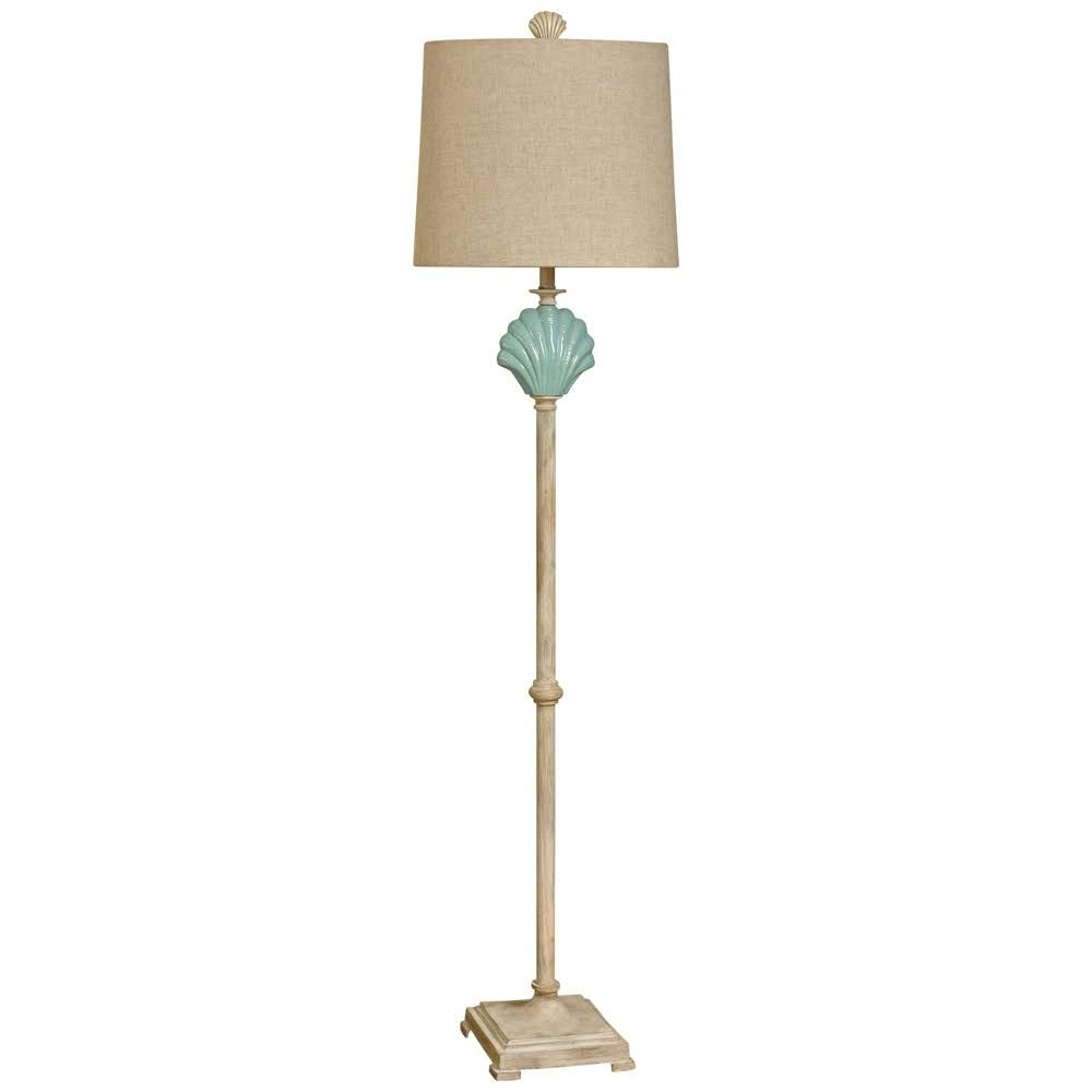 Delphina Gili Beach Blue Green Seashell Floor Lamp Style in measurements 1000 X 1000