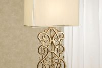 Delyth Scroll Antique Gold Table Lamp intended for proportions 2000 X 2000