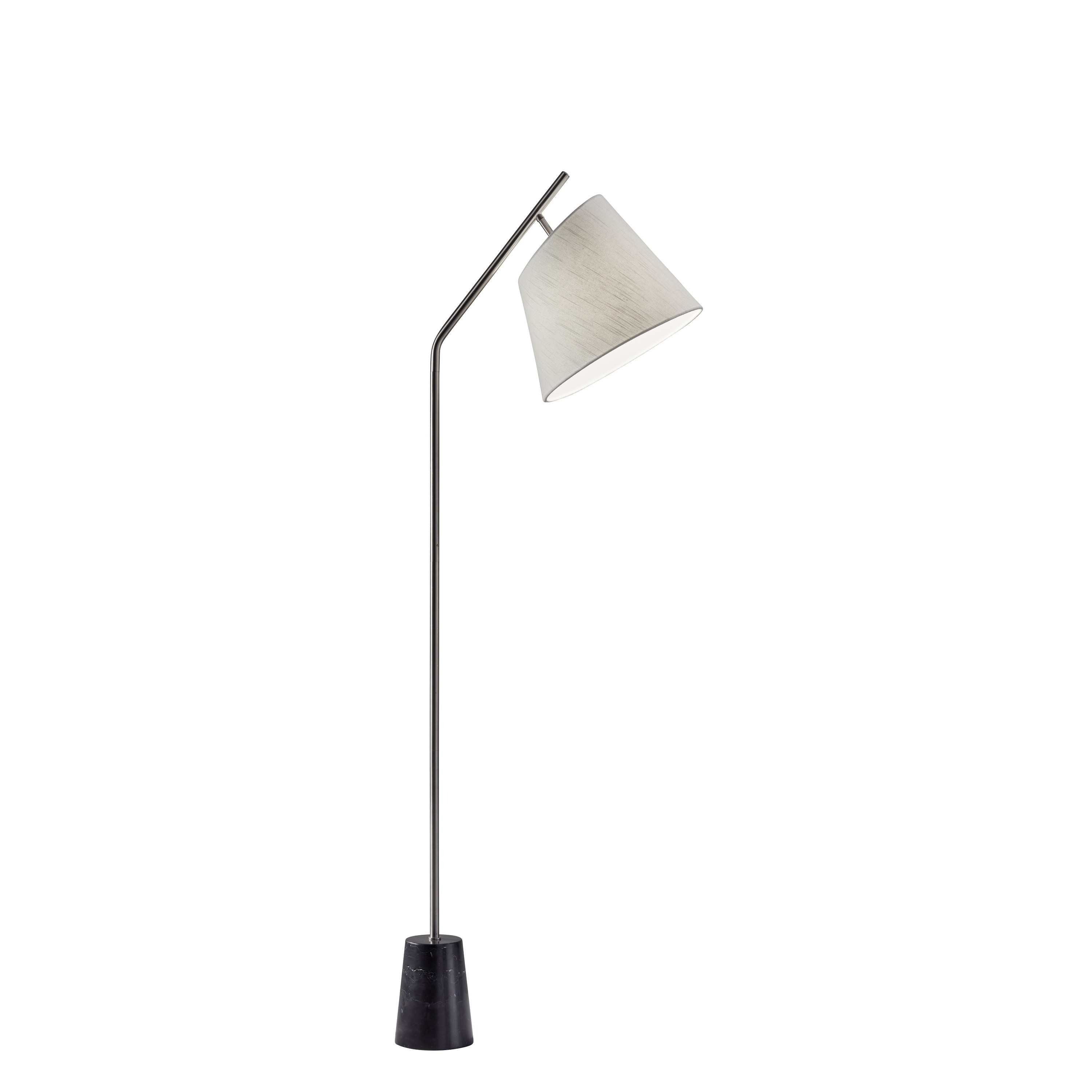 Dempsey Floor Lamp White Shade Adesso Marble Products throughout dimensions 3000 X 3000