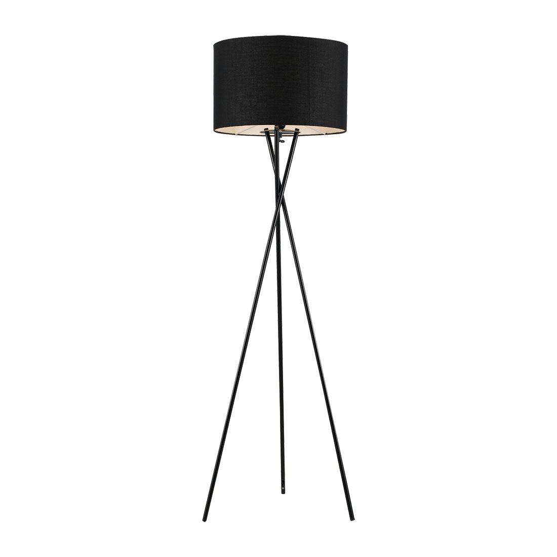 Denise 1 Light Floor Lamp Black Denise Fl Bkbk inside measurements 1100 X 1100