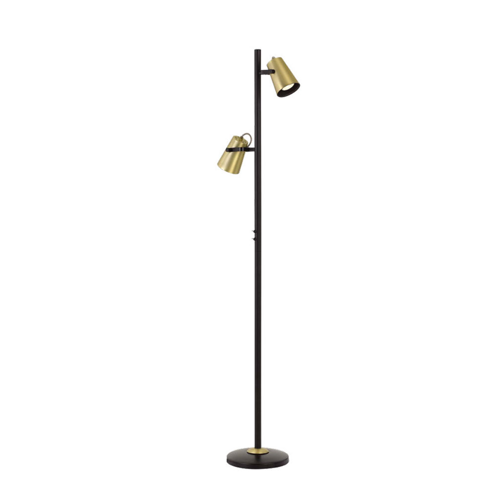 Deny 2 Light Floor Lamp Black Deny Fl Bk with regard to sizing 1000 X 1000