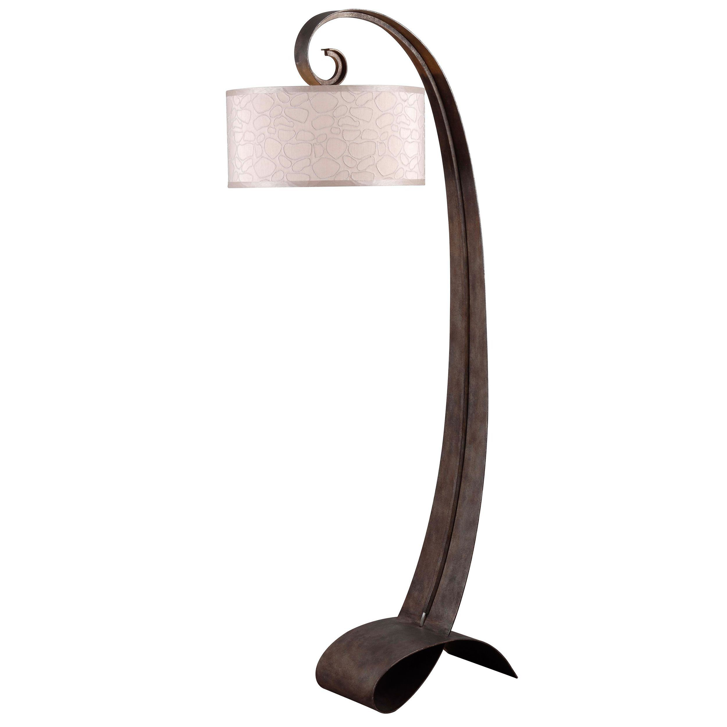 Design Craft Renard Smoked Bronze 64 Inch Arc Floor Lamp intended for proportions 2500 X 2500