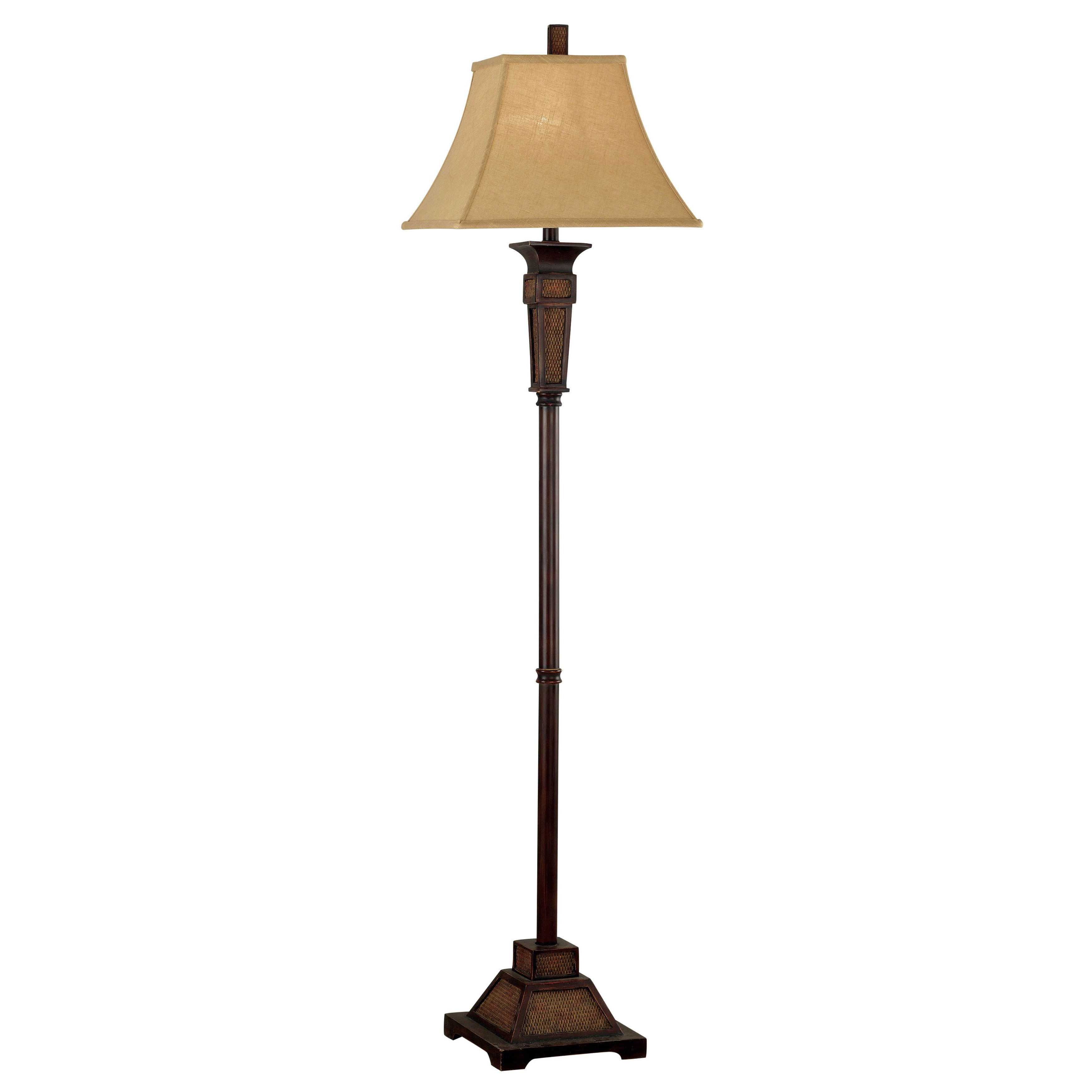 Design Craft Weston Brown Wood Floor Lamp Walmart inside proportions 3500 X 3500