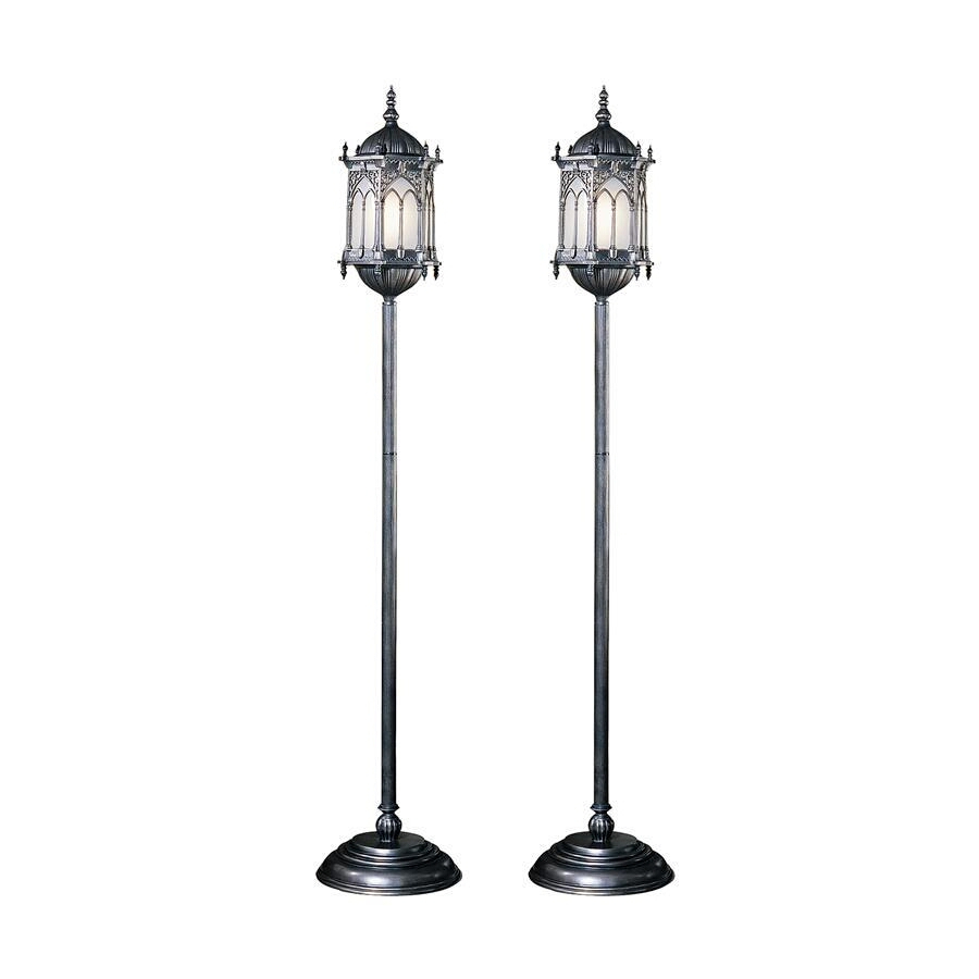 Design Toscano Aberdeen Manor Gothic Lantern Floor Lamp Set Of 2 Walmart inside size 900 X 900