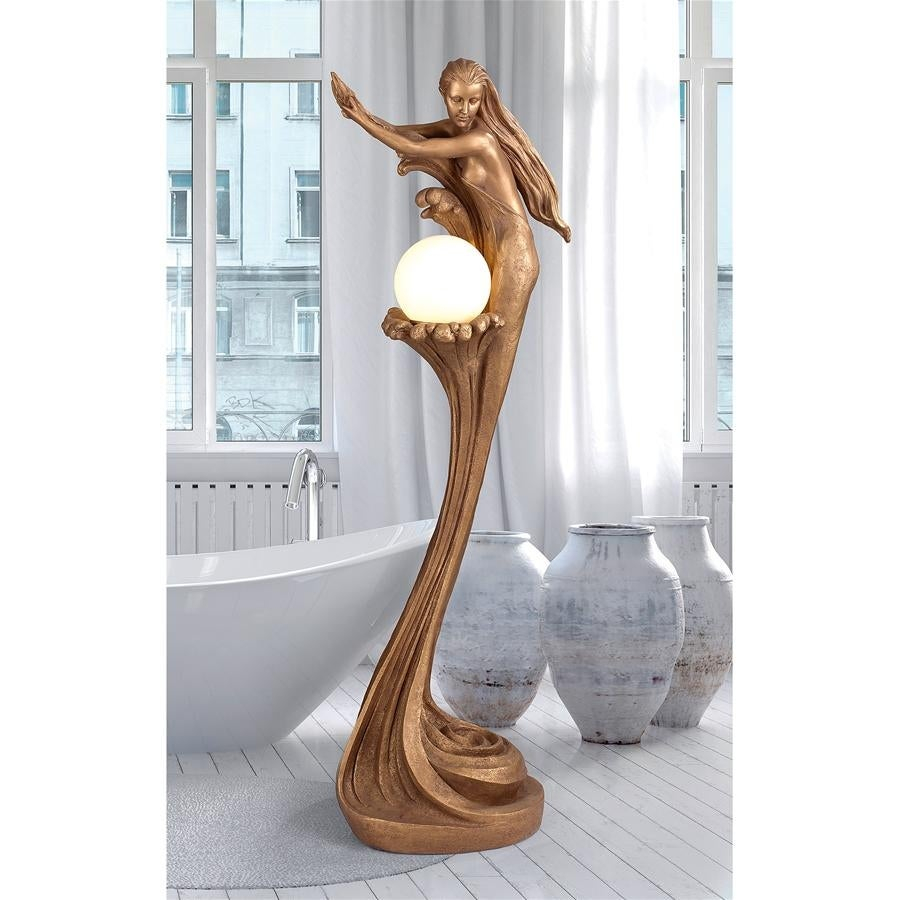 Design Toscano Siren Of The Sea Mermaid Sculptural Floor Lamp for measurements 900 X 900