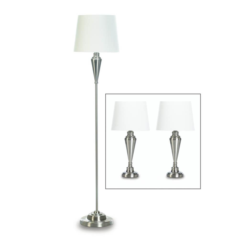 Desk Lamp Set Silver Contemporary Living Room Table Lamp pertaining to size 1000 X 1000