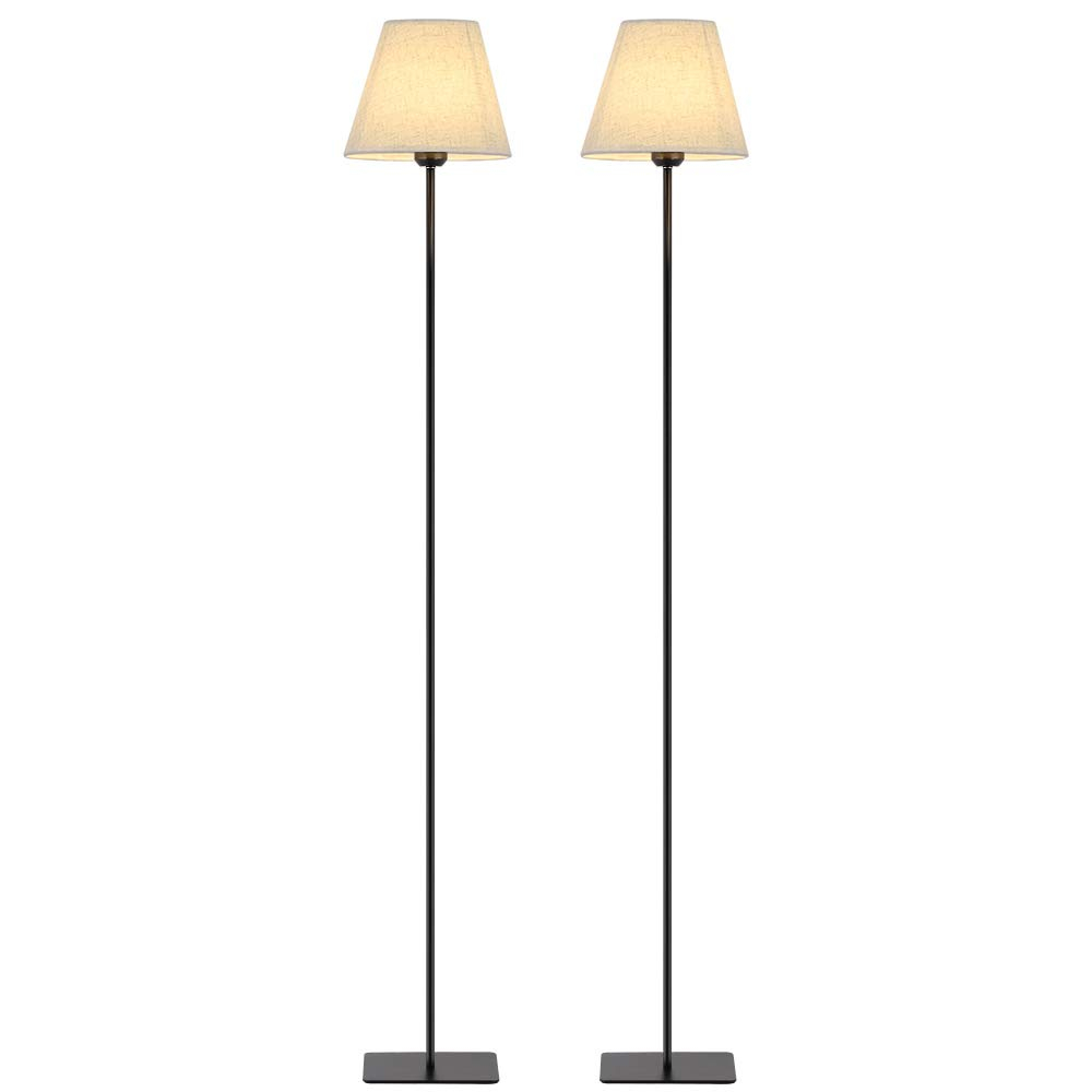 Details About 2 Set Modern Tall Floor Lights With Fabric Shade Reading Standing Light Lamps for size 1000 X 1000