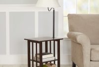 Details About 3 Rack End Table Floor Lamp Shelves Built In Reading Lamp Swing Arm Light Wood with measurements 1500 X 1500