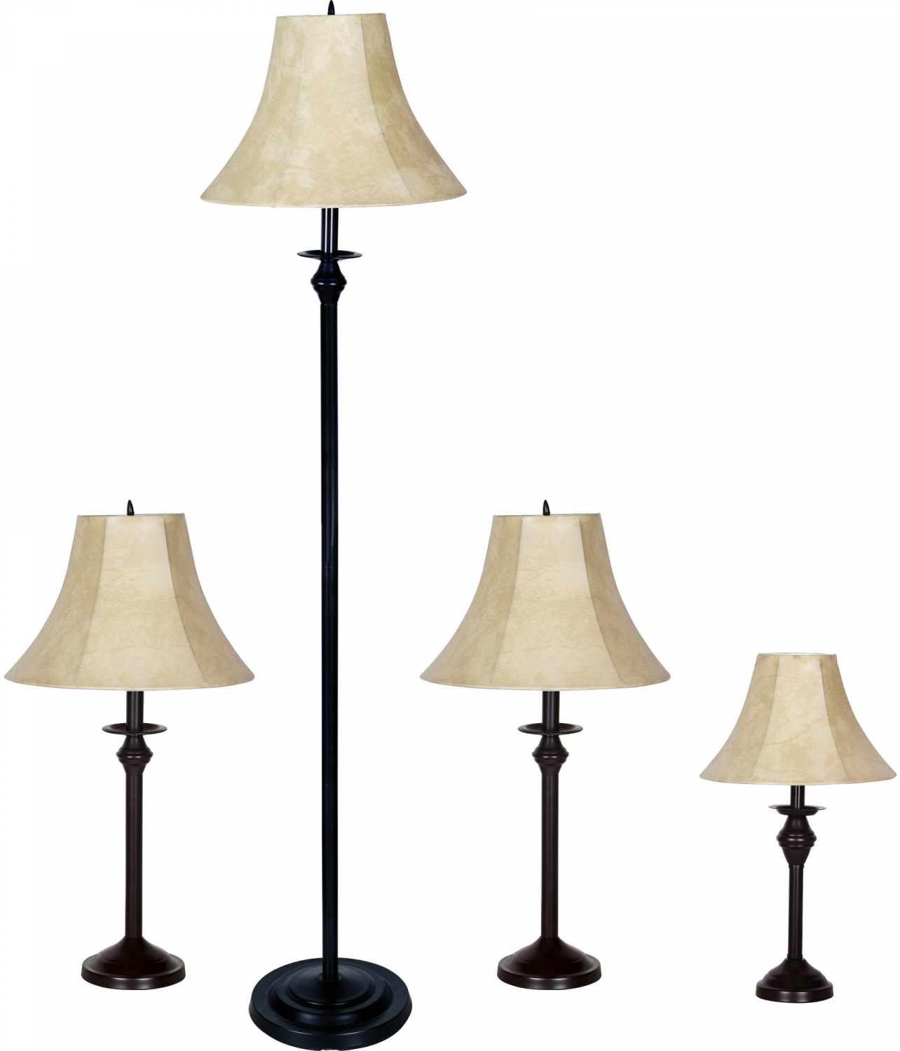 Details About 4 Piece Lamp Set Bronze Finish Vintage Light Floor Table Accent Lamps pertaining to size 1284 X 1500