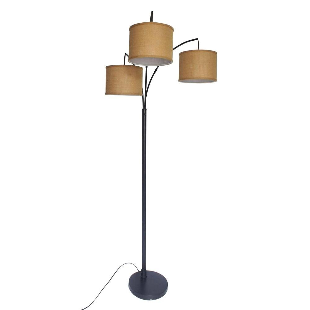 Details About 80 In Floor Lamp 3 Arc Drum Shades Adjustable Poles Metal Base Home Accent Light pertaining to sizing 1000 X 1000