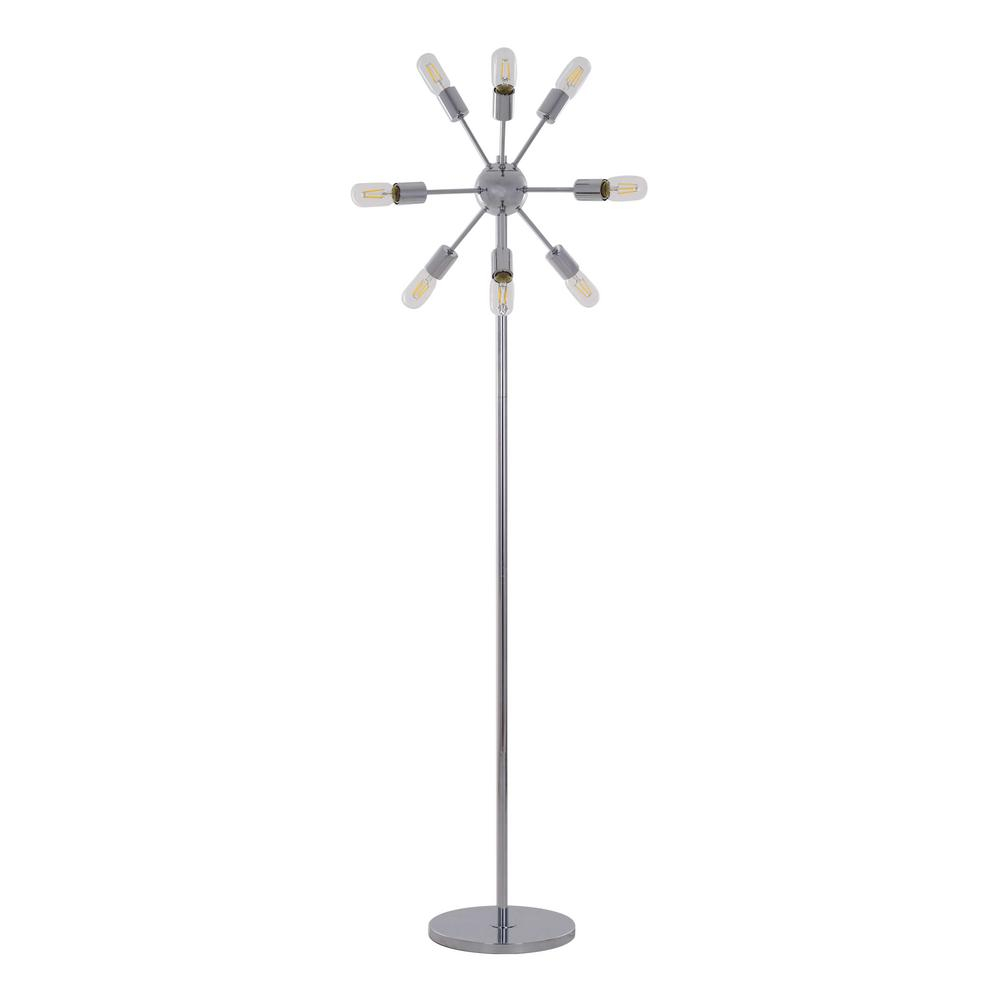 Details About 9 Light Floor Lamp Alsy Chrome Sputnik Led Filament Bulbs Included Durable Metal throughout measurements 1000 X 1000